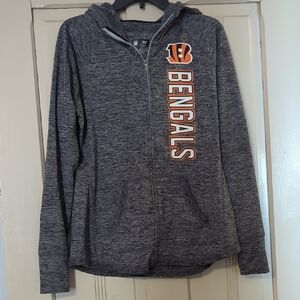 NFL Bengals Women's Gray Zip-Up Jacket